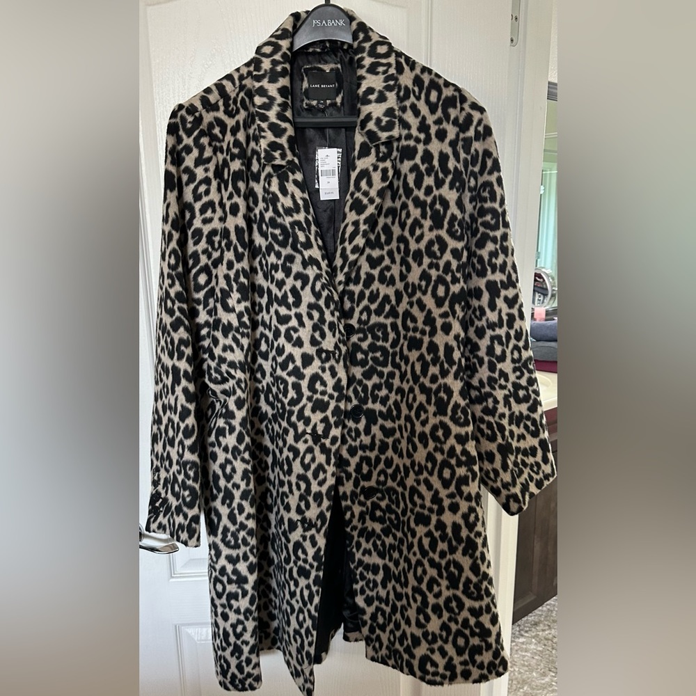 BNWT LANE BRYANT FAUX ANIMAL FUR COAT